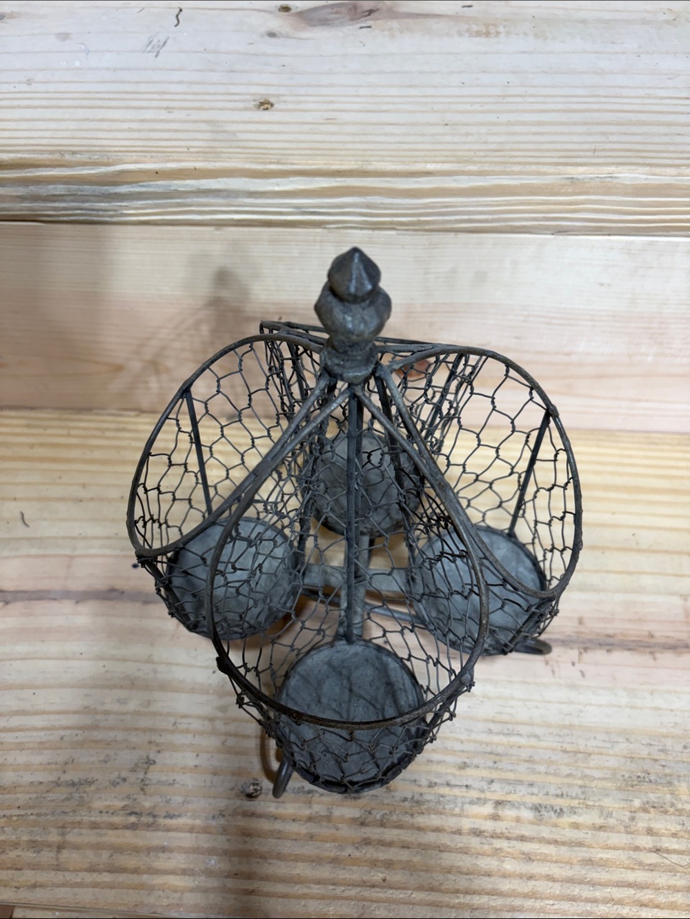 Rustic Metal Wire Caddy - Picture 3 of 3